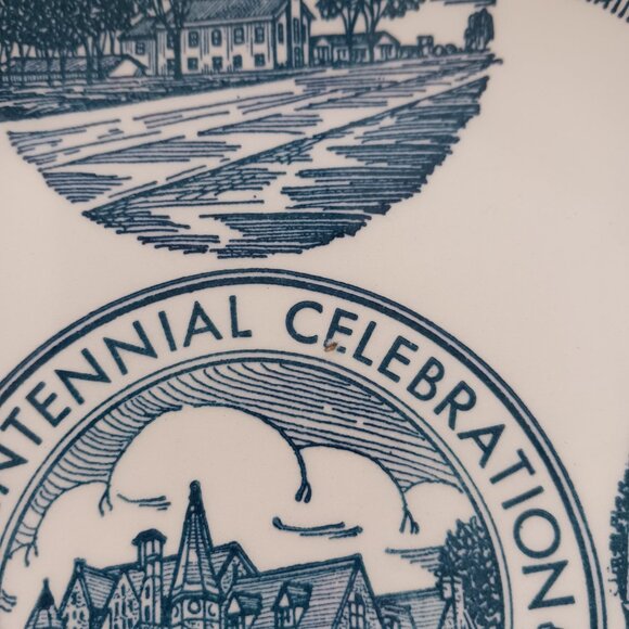 Vintage 10" Plate Barrington RI Bicentennial 1770 1970 Kettlesprings Kilns - Picture 5 of 5